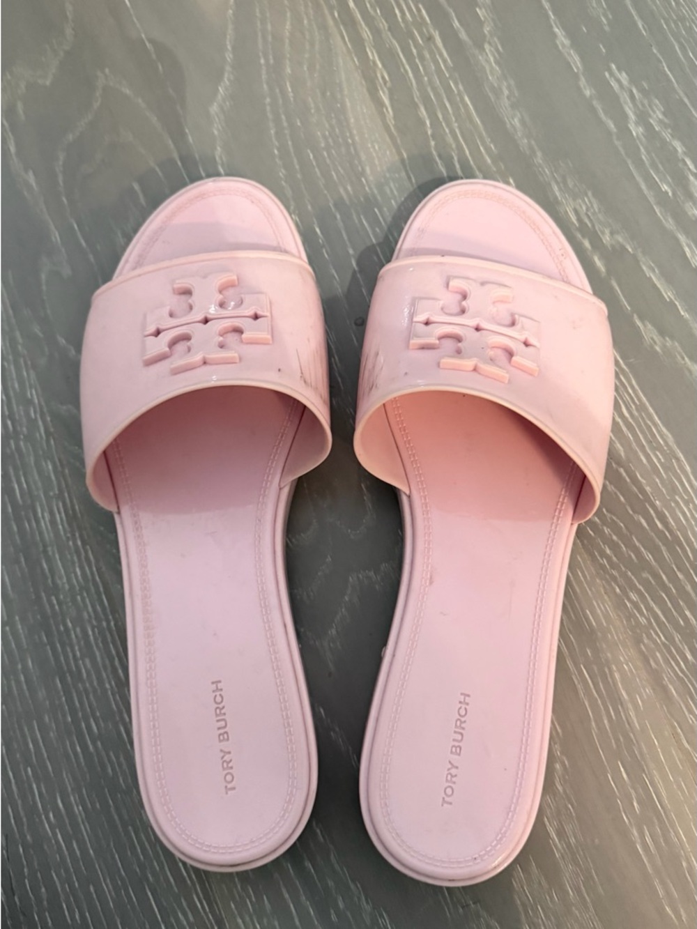 Tory Burch Eleanor Double T Jelly Slides